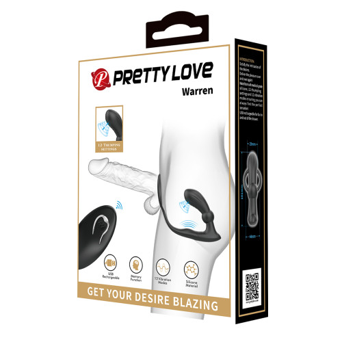 Вібростимулятор простати с ерекційним кільцем Pretty Love Warren