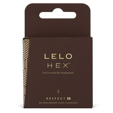 Презервативи LELO HEX Condoms Respect XL 3 Pack, тонкі та суперміцні, збільшений розмір Презервативи LELO HEX Condoms Respect XL 3 Pack, тонкі та суперміцні, збільшений розмір